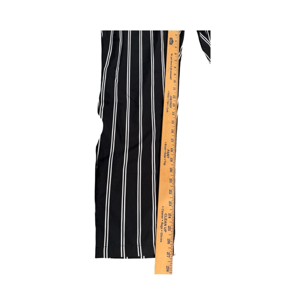 Black and White Striped Women's Pants - Picture 4 of 5